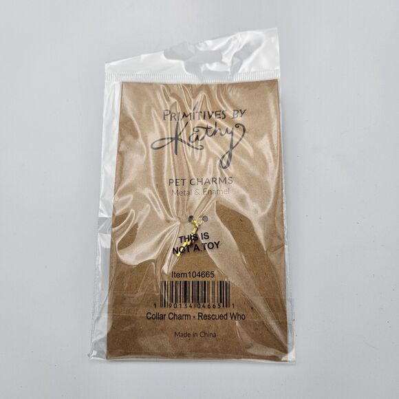 "Who Rescued Who? - Dog/Cat Pet Collar Tag/Charm - NEW - Picture 2 of 3